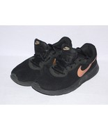Nike Tanjun Women’s Size 9 Black &amp; Bronze Mesh Running Shoes 812655-005 - £15.15 GBP