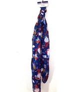 SCARF Red White and Blue Stars  Patriotic 4th of July  14&quot; X 63&quot; Hooray USA - $233.59 MXN
