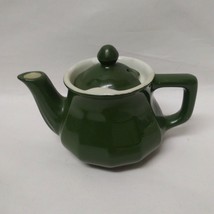 Shenango 150 China Hot Water Tea Pot Green White Restaurant Single Serving - £19.61 GBP