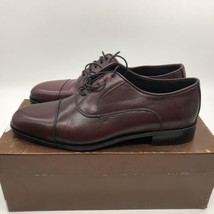 Carlo Mucelli Plain Cap Toe Lace Burgundy Men’s Size 10.5 - £19.75 GBP