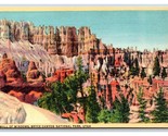 Wall of Windows Bryce Canyon National Park Utah UT UNP Linen Postcard Y10 - £2.37 GBP