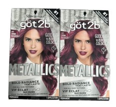 Urban Fuchsia Schwarzkopf Metallics Permanent Hair Color Dye 2 Box Got2B M85 - £23.53 GBP