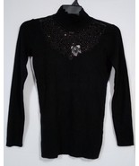 Ross Women&#39;s Winter Long Sleeves High Neck Lace Sweater Black Size S - $34.45 CAD