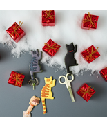 Cat Magnetic Key Holder Set of 3 Decorative Wall Mounted Hooks  - $255.71 MXN