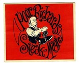 Poor Richards Steak Magic Menu E 55th Street New York City 1970&#39;s - £17.18 GBP