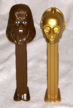 Vintage 1997 Star Wars Pez Dispensers C-3PO - Hungary &amp; Chewbacca - Slovenia - £15.26 GBP