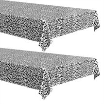 HOME &amp; HOOPLA Snow Leopard Print Party Supplies Plastic Table Cover, 54&quot;... - £16.98 GBP