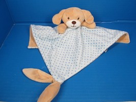 Crevent Baby Lovey Blanket Puppy Plush Head Knot Tails Star Pattern 14&quot;x14&quot; - £10.48 GBP