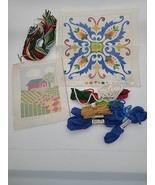 2 Vintage Needlepoint Canvases With Yarn Kits Lisbon Inspired Farmstead ... - $20.56
