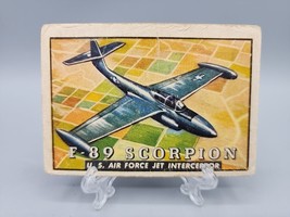 1952 F-89 Scorpion US Air Force Jet Interceptor Topps Wings Trading Card #90 - £5.10 GBP