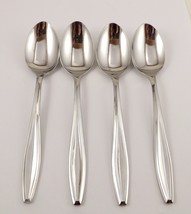 Hanford Forge &quot;Neptune&quot; Stainless Flatware-Glossy-Set of 4 Teaspoons - £8.42 GBP