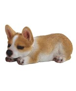 Welsh Corgi 18153 Sleepy Laying Puppy Dog Figurine 7.5&quot; L Resin - $485.73 MXN