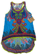 New! PPLA Clothing Tank Top Flowy Bright Paisley Hippie Bohemian Style S... - $15.83