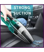 12V Handheld Car Vacuum Cleaner with Crevice Tool &amp; Flat Nozzle – Strong... - $36.06 CAD
