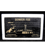 Denver Flight Service Station Commemorative Marble Paperweight Plaque 19... - €15,36 EUR