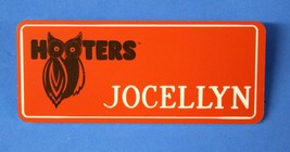 Orange Hooters Girl Name Tag Pin (Name In White) Jocellyn - £12.02 GBP