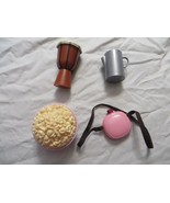 18&quot; Doll Accessories Popcorn Bowl, Drum, Canteen, Coffee Pot EUC - $12.86