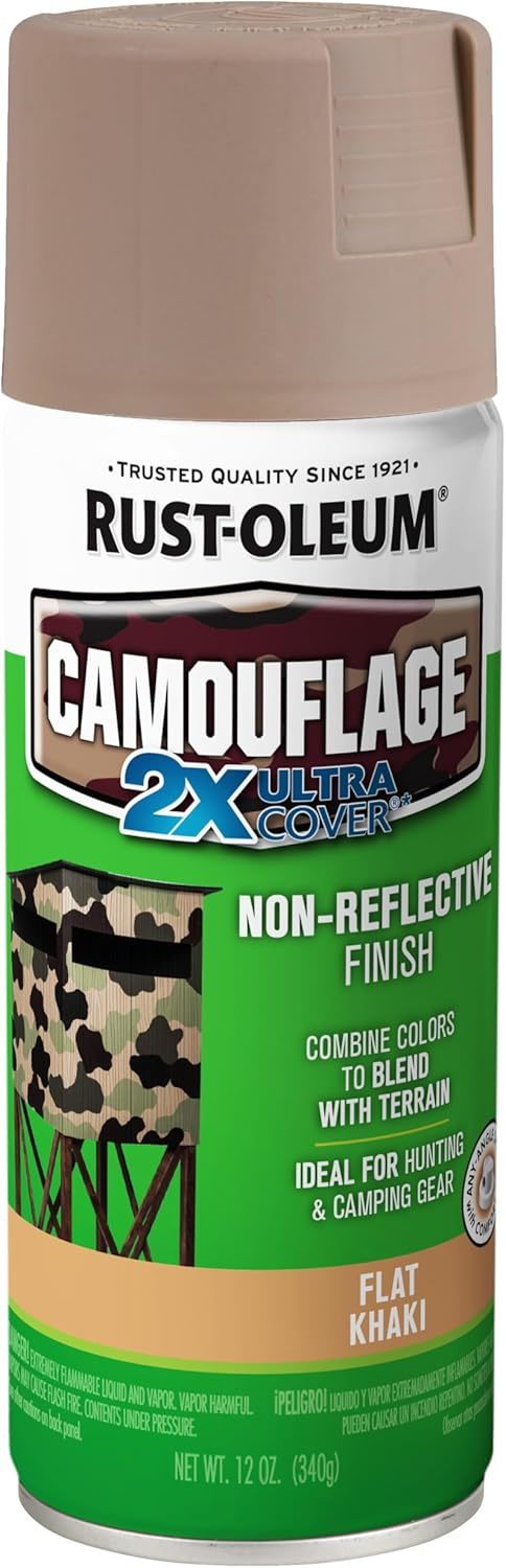 Rust-Oleum 279177 Camouflage 2X Ultra Cover Spray Paint, 12 oz, Khaki - $17.99