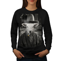 Wellcoda Sheep Smoke Cute Animal Womens Sweatshirt, Funny Casual Pullover Jumper - £23.10 GBP+