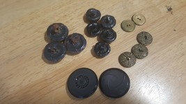 Vintage Lot of Leather Wrapped  Buttons Made USA - $8.81
