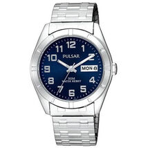 NEW* Pulsar PXN149 Men's Blue Dial Black Leather Band Watch - $49.50