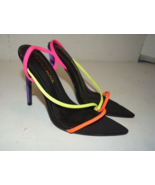 Fashion Nova Stiletto Strappy Pointed Open Toe Neon Size 6M Heels - $27.06 CAD