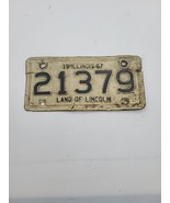 Motorcycle License Plate Illinois 1967 21379 Garage Classic Vintage Decor  - $19.00