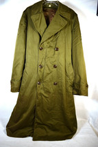 Vintage Army Mens Long Coat w Lining  - £119.71 GBP