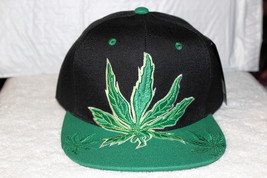 Marijuana Leaves Leaf Cannabis Weed Pot Flat Bill Snapback Baseball Cap Hat #7 - £10.62 GBP