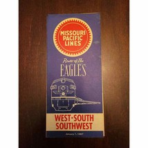Missouri Pacific Lines West South Southwest Passenger Timetable Schedule 1967 - £9.39 GBP