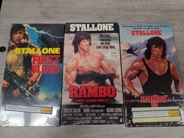 Rambo Trilogy VHS Tape Lot FIRST BLOOD Part 1 2 3 SEALED NEW - £78.66 GBP