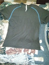 Lululemon Men&#39;s Workout Shirt  Black &amp; Blue  Sz Xl  - £27.69 GBP