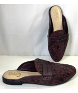Circus Sam Edelman Mule Slip On Shoes Paulie Maroon Brocade Whimsy Women... - $28.46 CAD