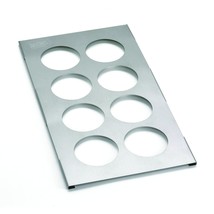 TableCraft Products T8 12.75&quot; x 7&quot; 8 Hole Bottle Holder, Stainless Steel Templat - £27.16 GBP