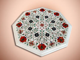  Size: 15&quot;x15&quot; Inch Material: Marble &amp; Semi Precious Inlay Stones Shape:... - $325.00
