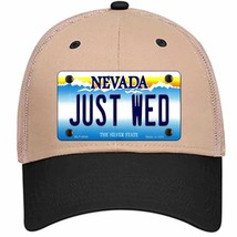 Just Wed Nevada Novelty Khaki Mesh License Plate Hat - £22.81 GBP