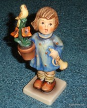 &quot;Congratulations&quot; Goebel Hummel Figurine #17/0 TMK7 Girl With Bird &amp; Trumpet! - £30.37 GBP
