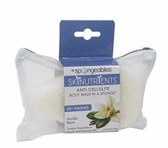 Spongeables Skinutrients Anti-Cellulite Body Wash in a Sponge, Vanilla Bean  - £6.03 GBP