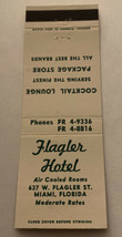 Vintage Matchbook Cover Matchcover Hagler Hotel  Miami FL - £2.08 GBP