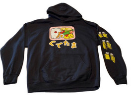 Gudetama Sanrio Hello Kitty Lazy Egg Bento food pullover hoodie new small - £49.47 GBP