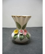 Decorative Ceramic Toothpick Holder Vase Painted Floral Pattern 3&quot; x 2&quot; ... - $9.99