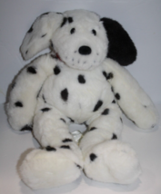 Build A Bear Dalmatian Puppy Dog 17&quot; White Plush Black Spots Red Collar Soft Toy - £8.75 GBP