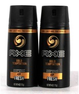 2 Count Axe 4 Oz Gold Temptation Long Lasting 48h Fresh Deodorant Body S... - $25.99