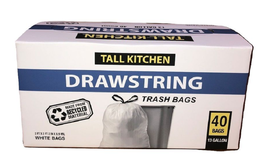 Revolution JAD40DS Drawstring Kitchen Trash Bags, 13 gal., 40 ct. - $23.13