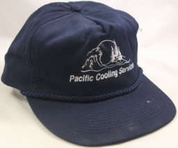 Pacific Cooling Services Hat Vintage Dark Blue Snapback Baseball Cap - £10.79 GBP