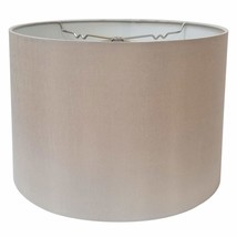 Royal Designs Shallow Drum Hardback Lamp Shade, Gray with Silver, 13&quot; x 14&quot; x 9&quot; - £45.81 GBP