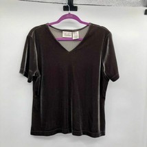 Kathie Lee Collection Blouse Womens L Used Grey Beautiful Sheen - £11.90 GBP