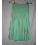 Green suitsuit cover up - gold sparkly monogram Sz s/m - $294.67 MXN