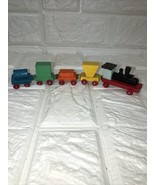 Vintage 5 Piece Shackman Wooden Magnetic Train Set Made in Japan - £9.26 GBP