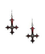 Original Dark Gothic pentagram red cross segmentation and splicing  - $16.99